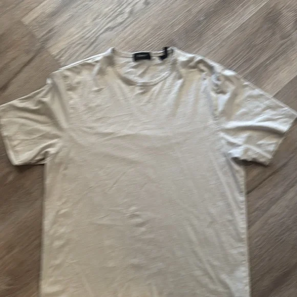Theory Men’s Precise Pima Cotton Tee in Vapor Grey size S - Picture 7 of 12